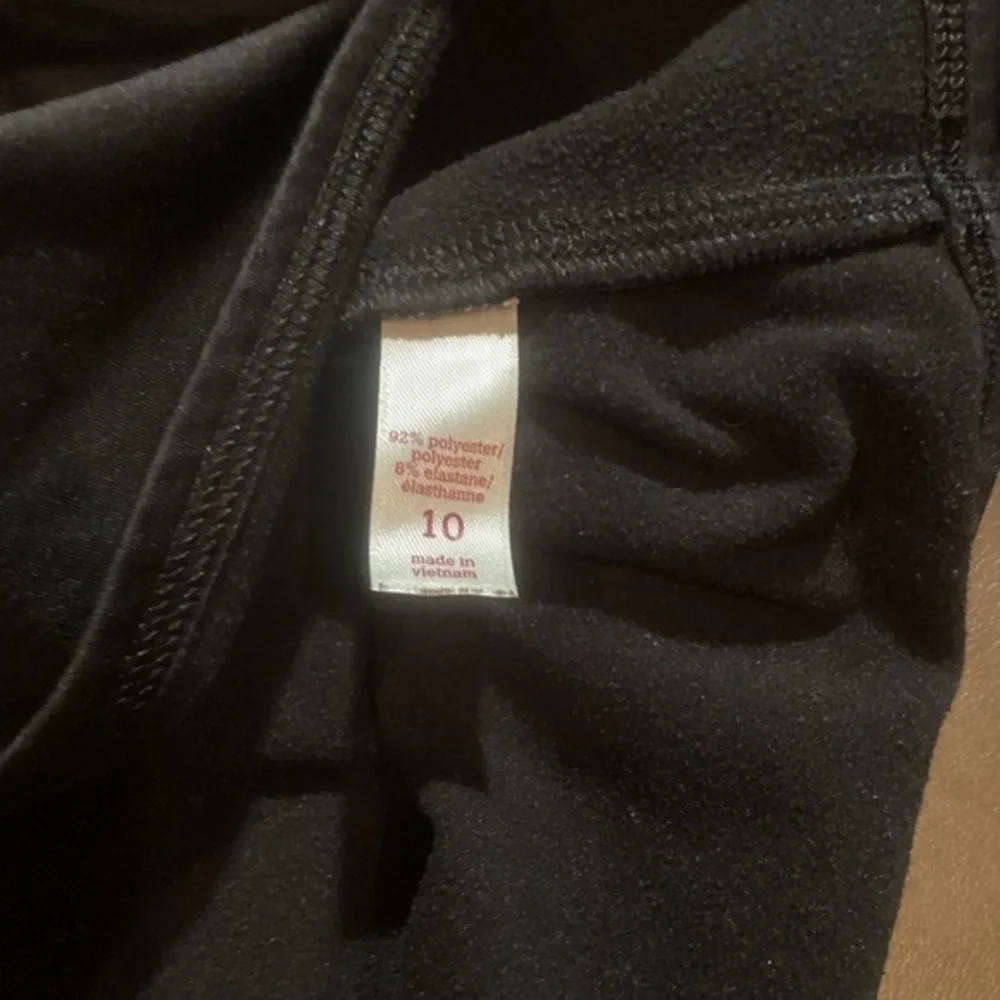 Justice Girls size 10 black  1/4 zip jacket